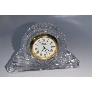 Crystal Legends by Godinger Quartz Clock 24% Lead Crystal 4" Wide 2.5" Tall